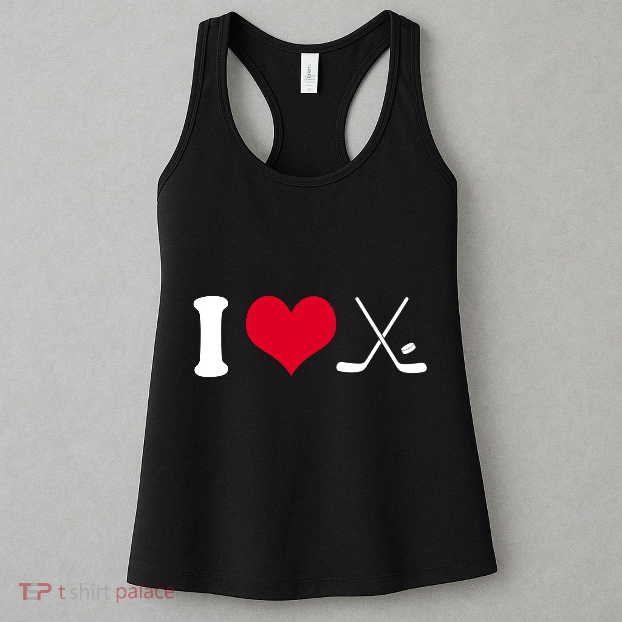 I Love Hockey, Sticks And Puck Women's Tank Top