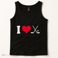 I Love Hockey, Sticks And Puck Tank Top thumb 2