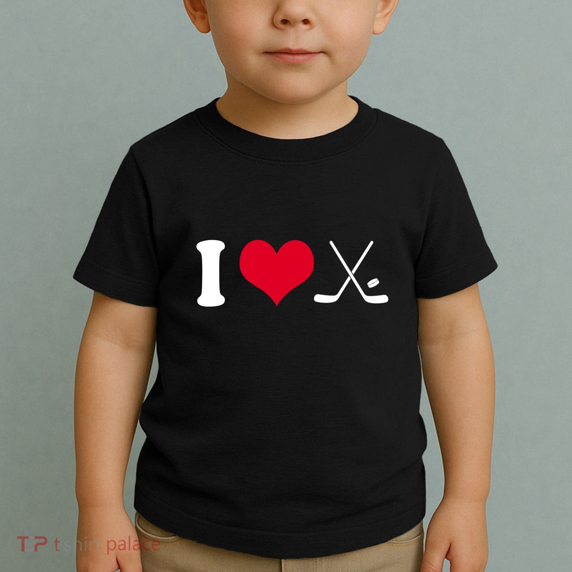 I Love Hockey, Sticks And Puck Toddler T-Shirt