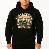 I Love Heart Peeing Outside Lover Camping Hikind Outdoors Hoodie thumb 2