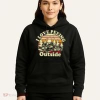 I Love Heart Peeing Outside Lover Camping Hikind Outdoors Hoodie thumb 5