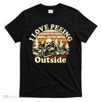 I Love Heart Peeing Outside Lover Camping Hikind Outdoors T-Shirt thumb 0