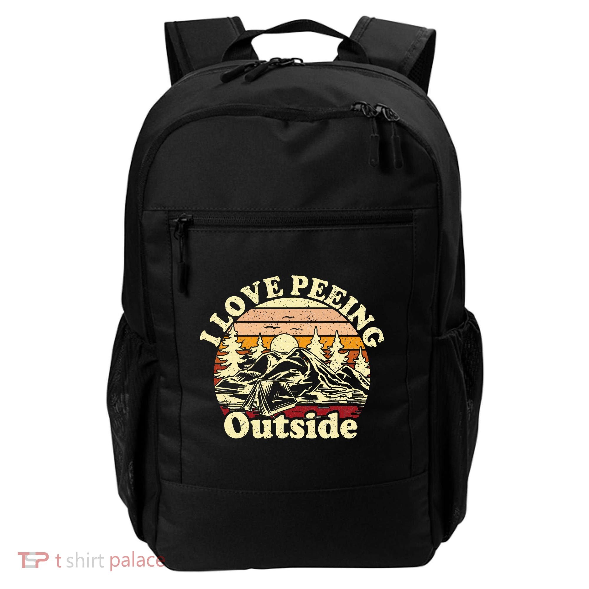 I Love Heart Peeing Outside Lover Camping Hikind Outdoors Backpack