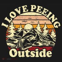 I Love Heart Peeing Outside Lover Camping Hikind Outdoors Women's Hoodie thumb 2