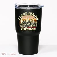 I Love Heart Peeing Outside Lover Camping Hikind Outdoors Tumbler thumb 0