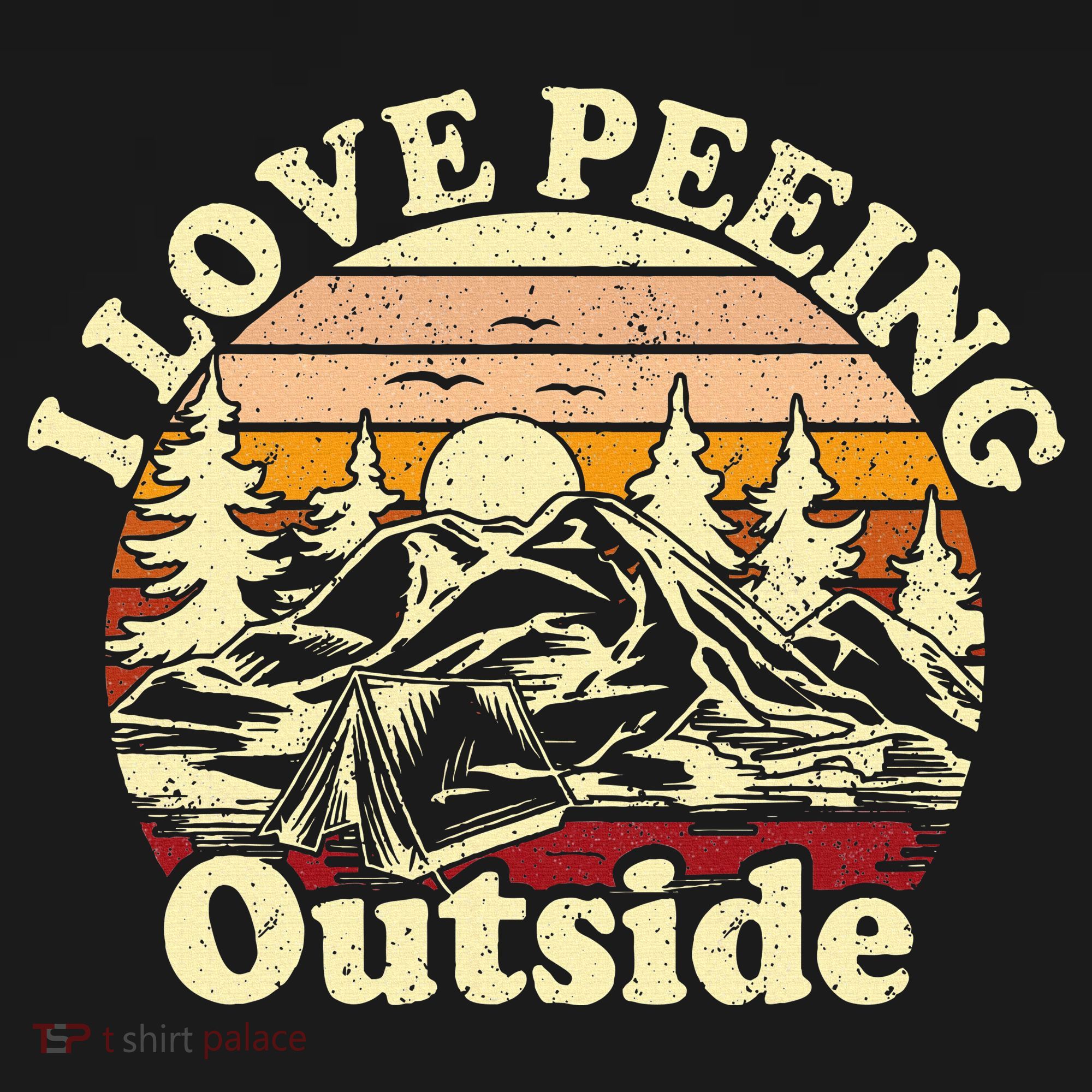 I Love Heart Peeing Outside Lover Camping Hikind Outdoors Mousepad
