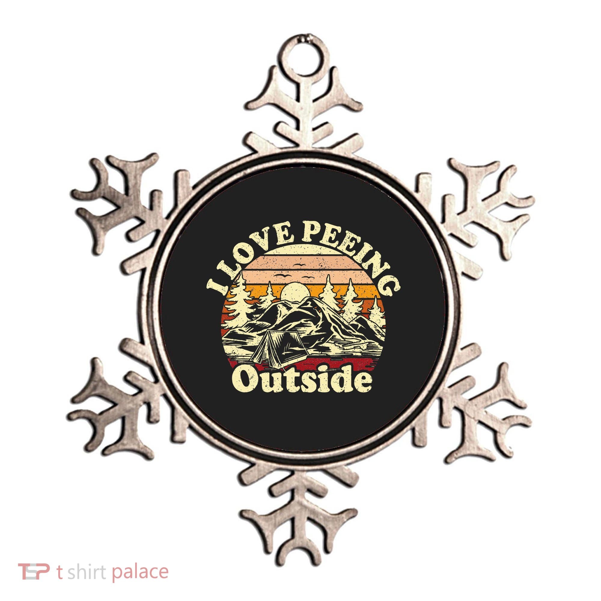 I Love Heart Peeing Outside Lover Camping Hikind Outdoors Ornament