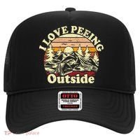 I Love Heart Peeing Outside Lover Camping Hikind Outdoors Hat thumb 0