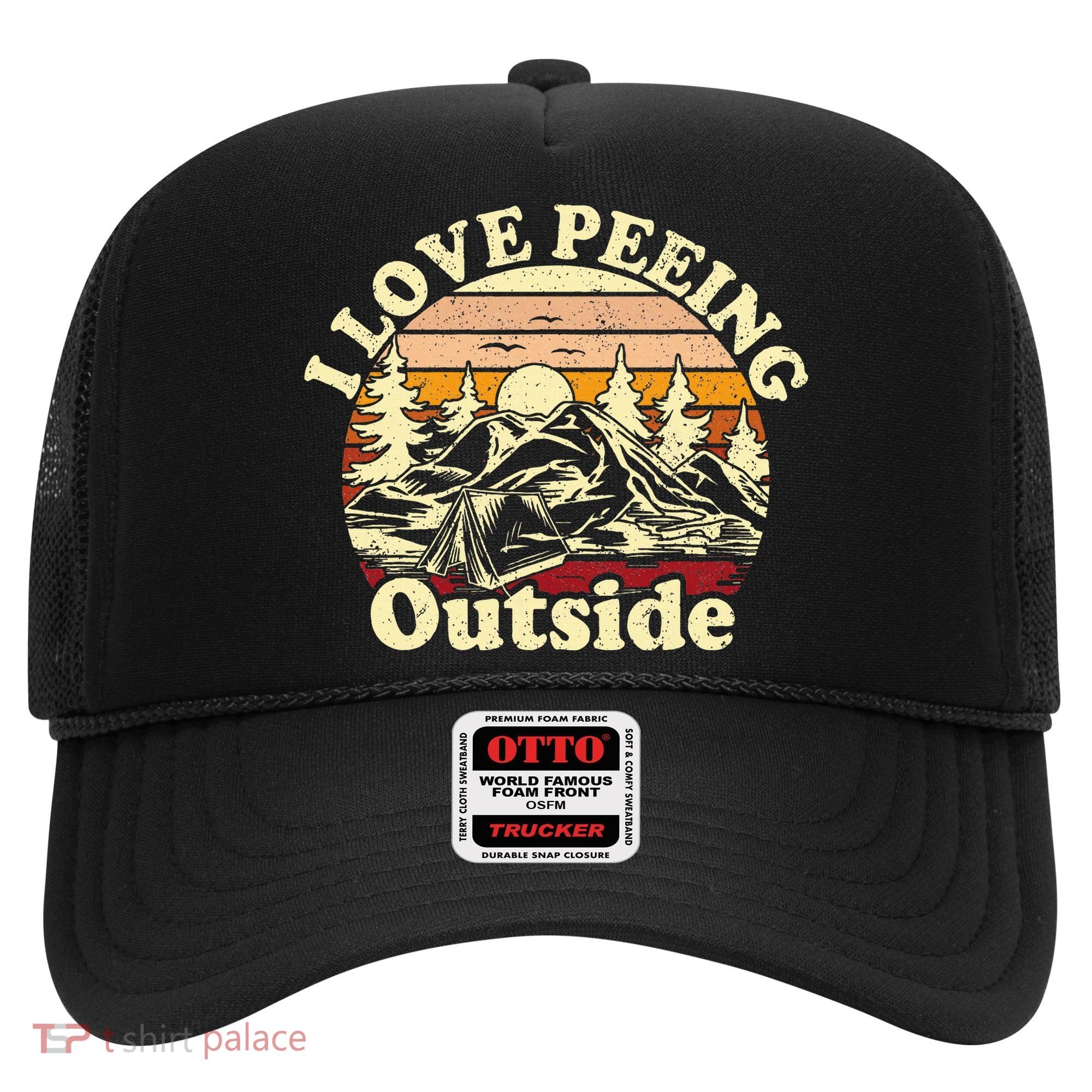 I Love Heart Peeing Outside Lover Camping Hikind Outdoors Hat