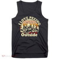 I Love Heart Peeing Outside Lover Camping Hikind Outdoors Tank Top thumb 0