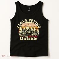 I Love Heart Peeing Outside Lover Camping Hikind Outdoors Tank Top thumb 2