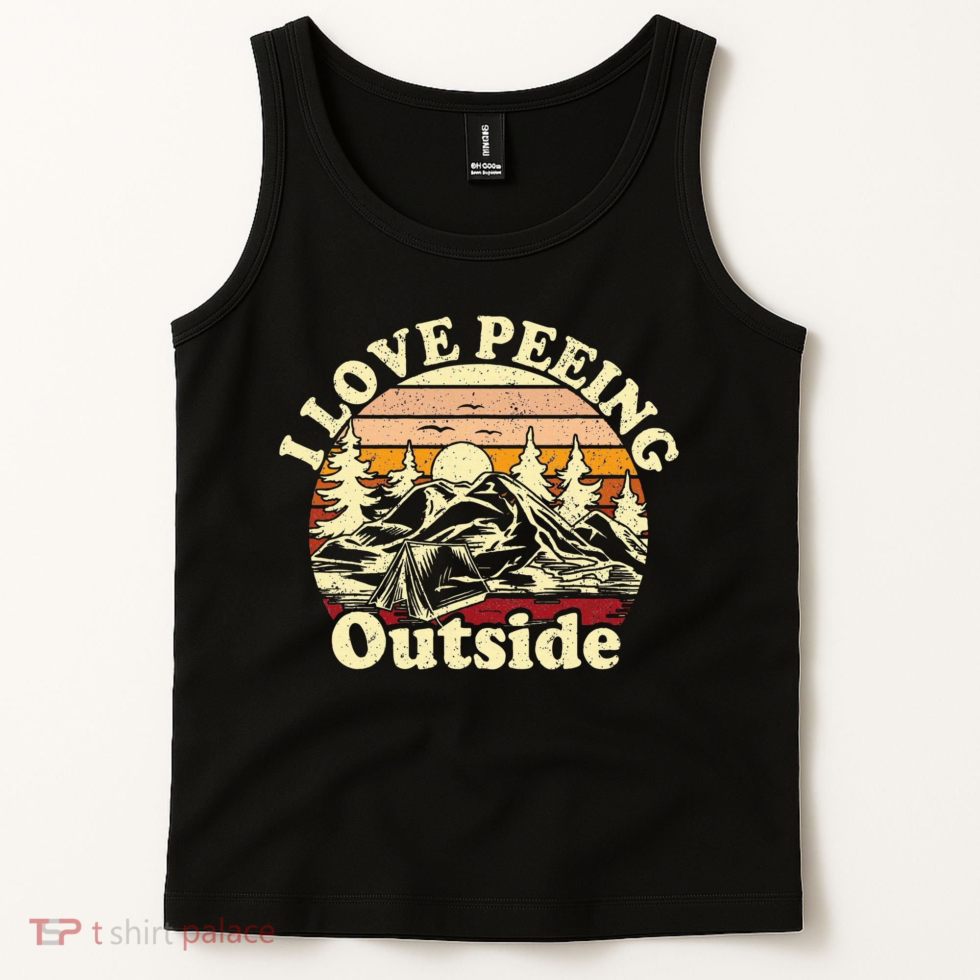I Love Heart Peeing Outside Lover Camping Hikind Outdoors Tank Top