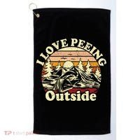 I Love Heart Peeing Outside Lover Camping Hikind Outdoors Golf Towel thumb 0