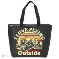 I Love Heart Peeing Outside Lover Camping Hikind Outdoors Tote Bag thumb 0