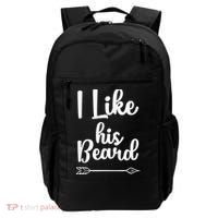 I Like His Beard Funny Compliment Matching Couples Backpack thumb 0