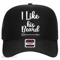 I Like His Beard Funny Compliment Matching Couples Hat thumb 0