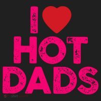 I Love Hot Dads Funny Pink Heart Hot Dad Women's Sweatshirt thumb 2