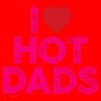 I Love Hot Dads Funny Pink Heart Hot Dad Santa Hat thumb 1