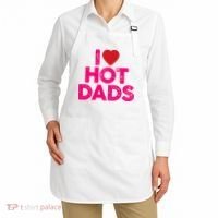 I Love Hot Dads Funny Pink Heart Hot Dad Apron thumb 2