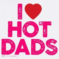 I Love Hot Dads Funny Pink Heart Hot Dad Mousepad thumb 1