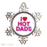 I Love Hot Dads Funny Pink Heart Hot Dad Ornament thumb 0