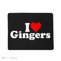 I LOVE HEART GINGERS REDHEADS RED HAIR Mousepad thumb 0