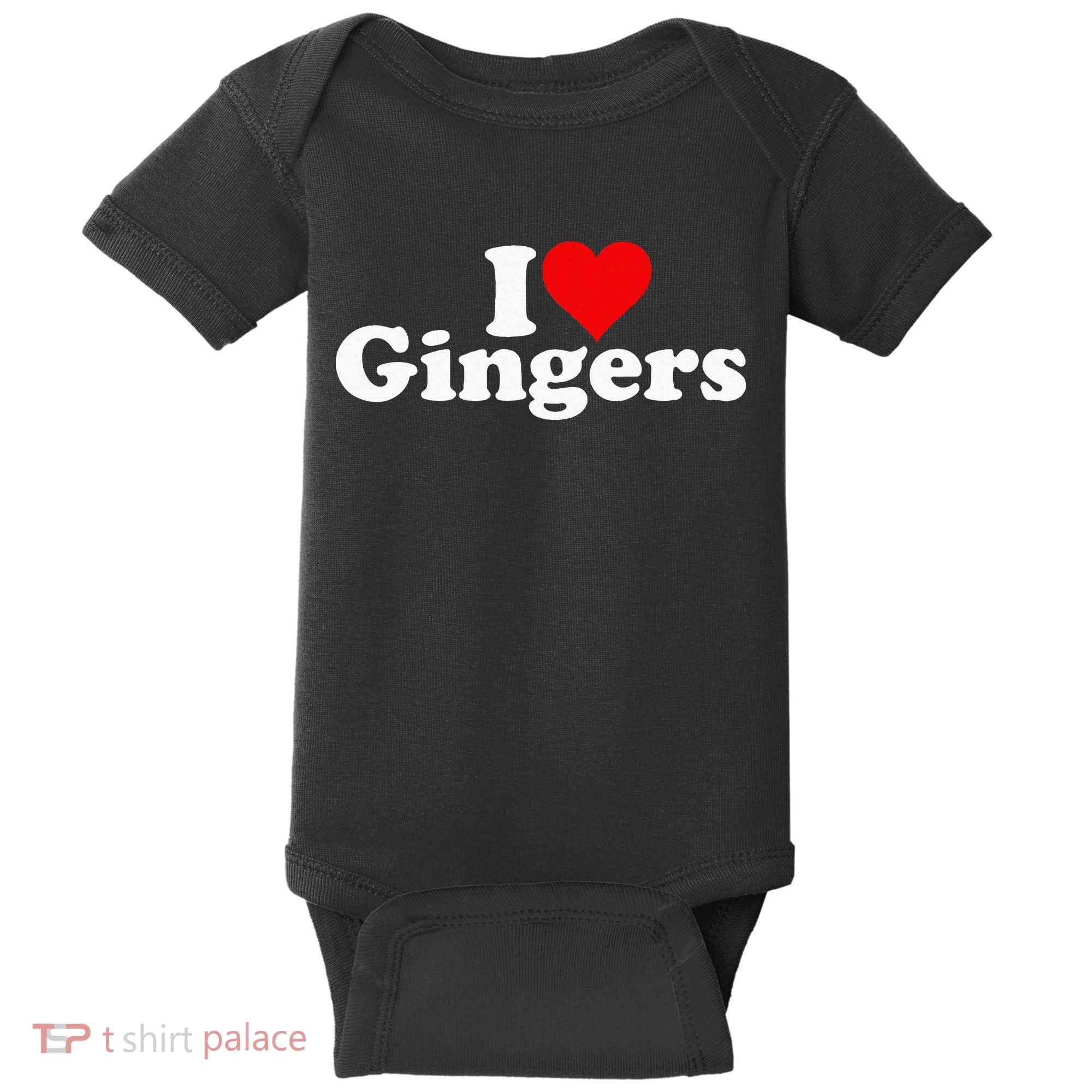 I LOVE HEART GINGERS REDHEADS RED HAIR Baby Bodysuit