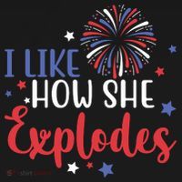 I Like How She Explodes 4th Of July Funny Coaster thumb 2