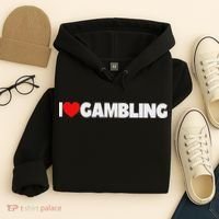 I Love (heart) Gambling Hoodie thumb 4