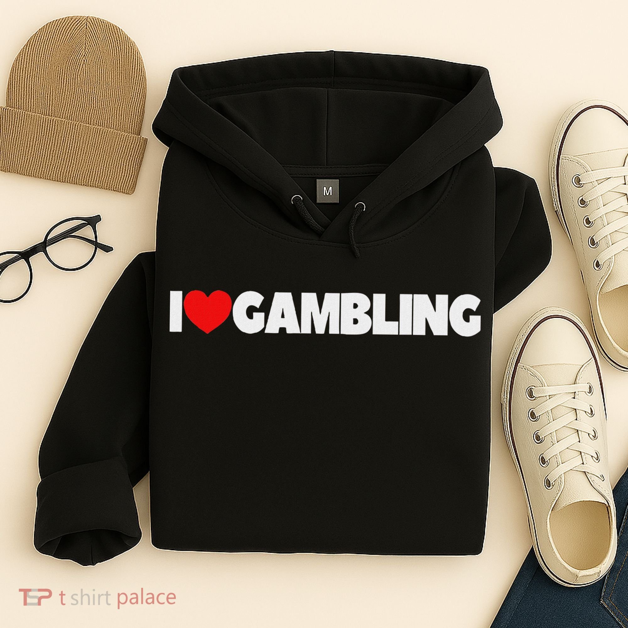 I Love (heart) Gambling Hoodie