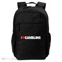 I Love (heart) Gambling Backpack thumb 0