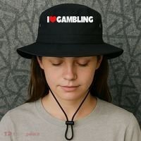 I Love (heart) Gambling Bucket Hat thumb 3