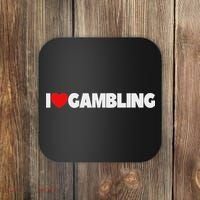 I Love (heart) Gambling Coaster thumb 0