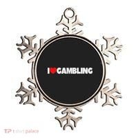 I Love (heart) Gambling Ornament thumb 0