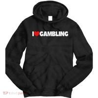 I Love (heart) Gambling Tie Dye Hoodie thumb 0