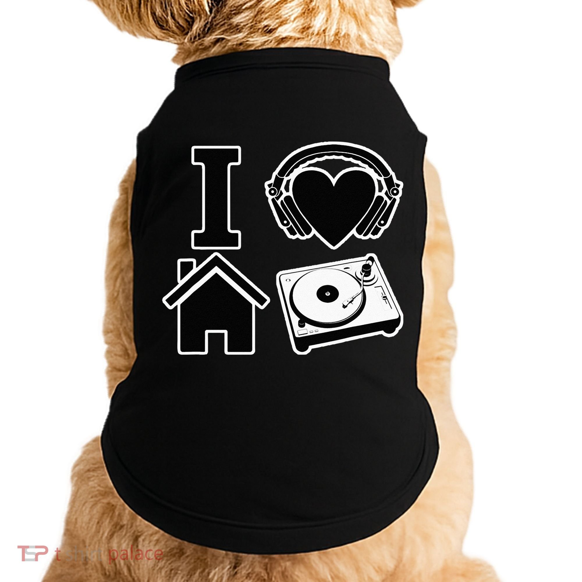I Love House Music Doggie Tank