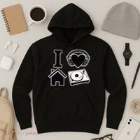 I Love House Music Hoodie thumb 3