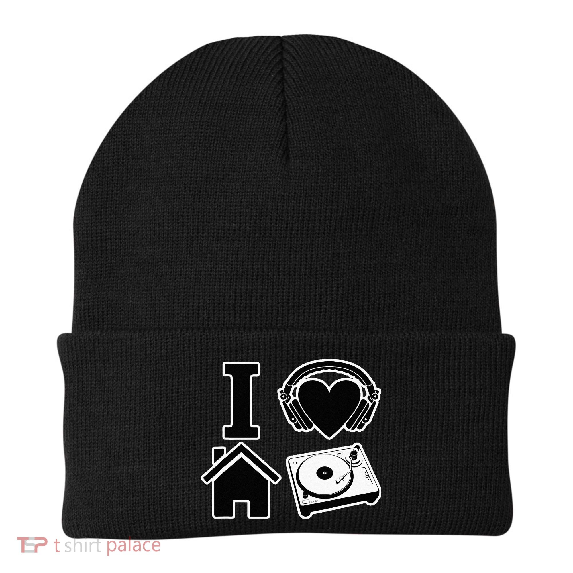 I Love House Music Beanie
