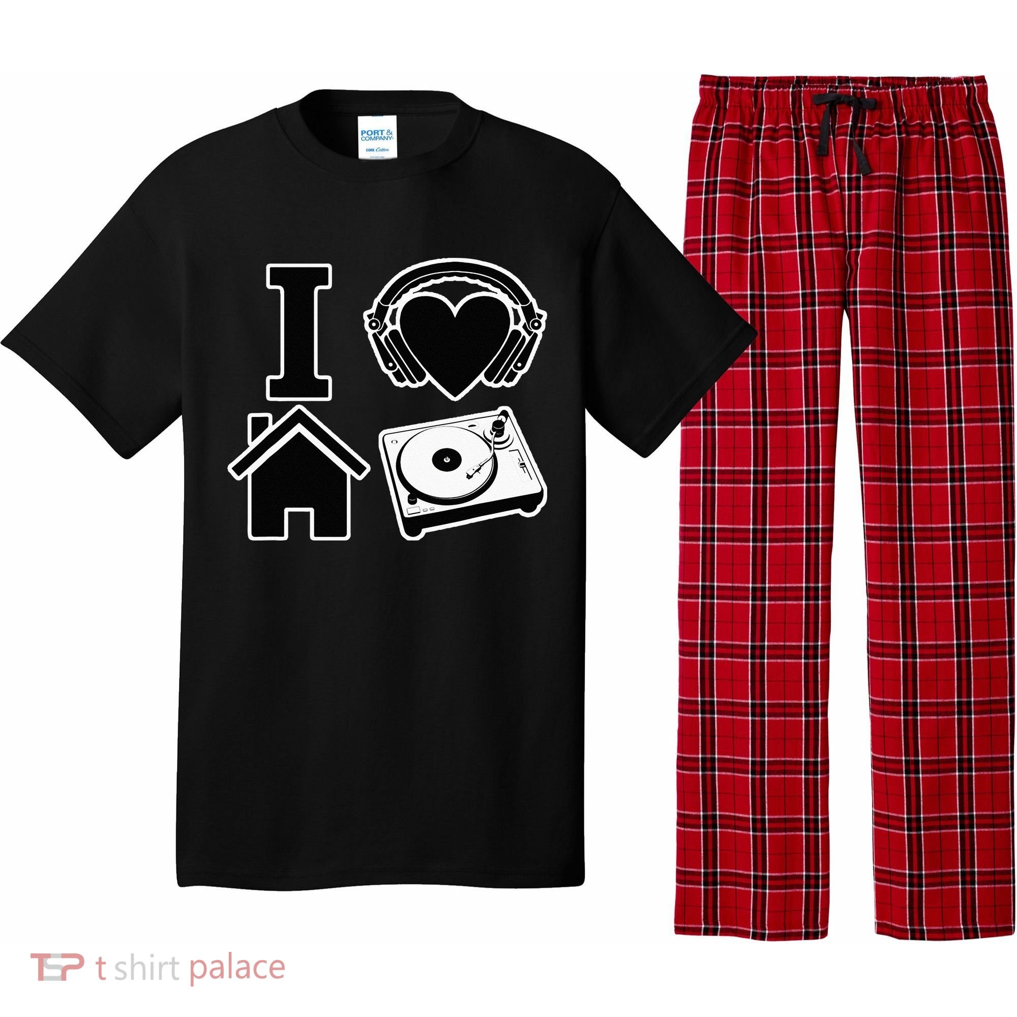 I Love House Music Pajama Set