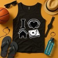 I Love House Music Tank Top thumb 4