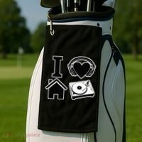 I Love House Music Golf Towel thumb 2