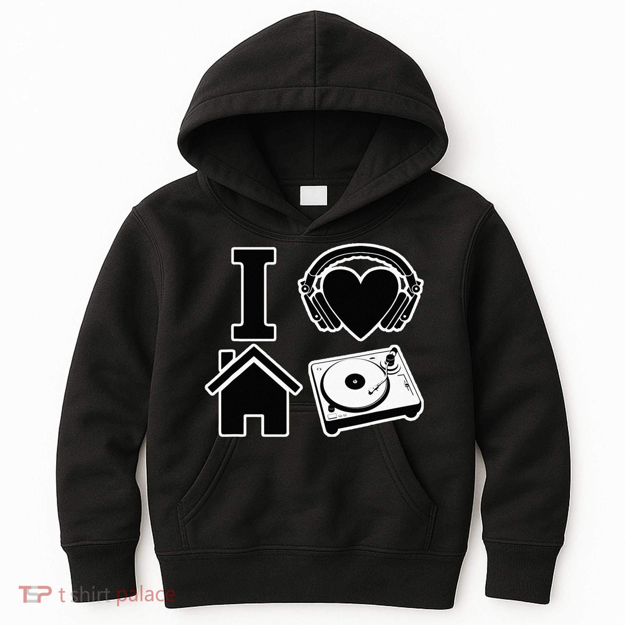 I Love House Music Kids Hoodie