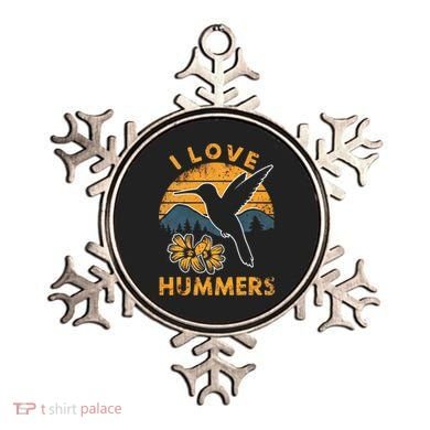 I Love Hummers Hummingbird Vintage Sunset Ornament