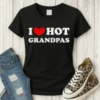 I Love Hot Grandpas I Heart Hot Grandpas Women's T-Shirt thumb 3