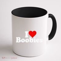 I LOVE HEART BOOBIES Coffee Mug thumb 1