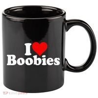 I LOVE HEART BOOBIES 11oz C Handle Ceramic Mug thumb 0