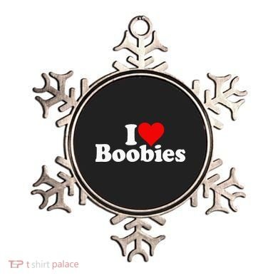 I LOVE HEART BOOBIES Ornament