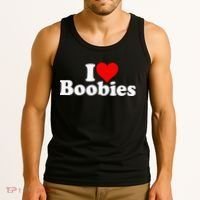 I LOVE HEART BOOBIES Tank Top thumb 3