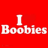I LOVE HEART BOOBIES Santa Hat thumb 1