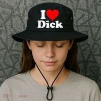 I LOVE HEART DICK RICHARD Bucket Hat thumb 3